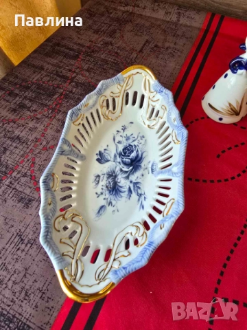 Порцеланова фруктиера , снимка 3 - Чинии - 51772930