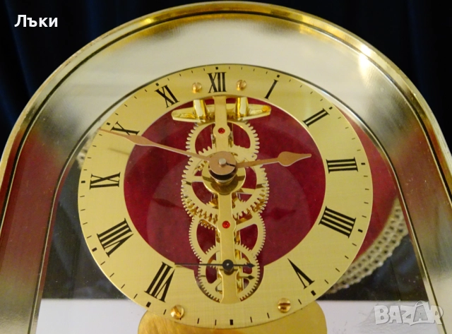 Кралски настолен часовник скелетон S.Haller. , снимка 4 - Антикварни и старинни предмети - 52553554