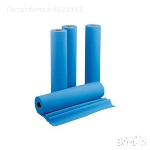 Еднократен чаршаф на ролка с ширина 70 см, на ролка, син цвят, TNT материал - TS5898, снимка 1 - Медицински консумативи - 44678690