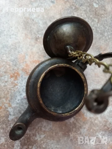 Малко ново, масивно бронзово кандило, снимка 4 - Антикварни и старинни предмети - 50723394