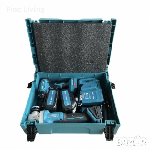 Комплект акумулаторни Ударен Винтоверт и Безчетков Ъглошлайф /36V, 8Ah, снимка 2 - Винтоверти - 52481892