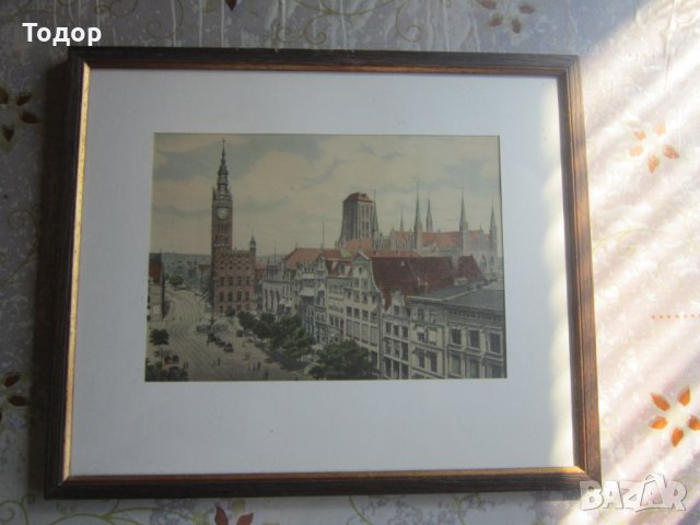 Стара картина замък , снимка 3 - Картини - 30090854