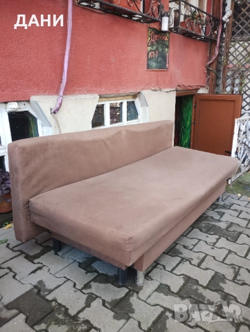 Разтегателен диван-легло, канапе с ракла.190/80/80.В разпънатo състояние ширината е 160 см, снимка 11 - Дивани и мека мебел - 52220700