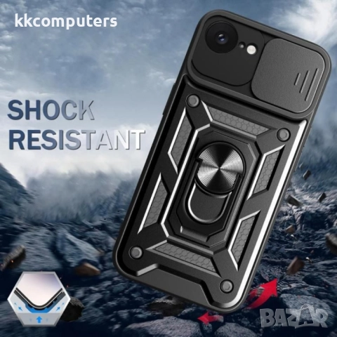 iPhone 16e Удароустойчив Ring Holder Калъф и Протектор, снимка 6 - Калъфи, кейсове - 52686963