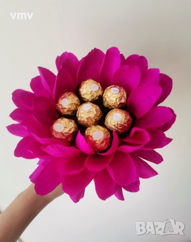 Букет бонбони фереро , снимка 6 - Изкуствени цветя - 42086737