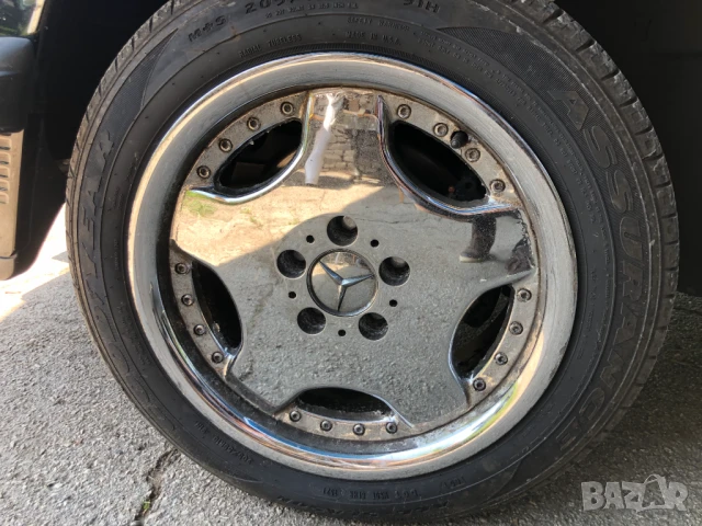 Гуми с джанти 7Jx16H2 ET25 SL R107 W126 4 броя , снимка 3 - Гуми и джанти - 50588486