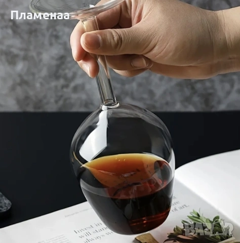 Обърната чаша за вино – нова, удобна за пиене, снимка 3 - Чаши - 52959330