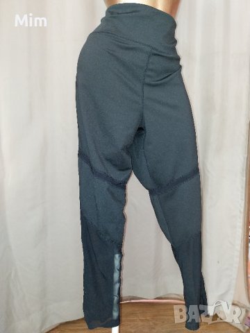  4XL Черен еластичен клин с прозрачен тюл в долната част за едра дама 