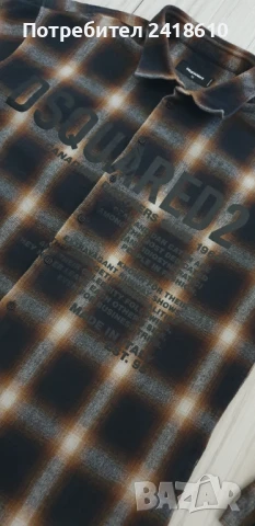 DSQUARED2 Made in Italy / Cotton Oversize Mens Size 52 - L НОВО!  ОРИГИНАЛ! Мъжка Риза!, снимка 7 - Ризи - 50737030