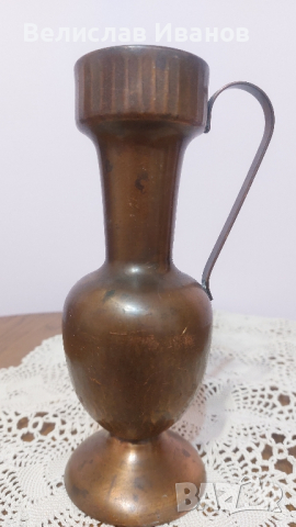 Стара медна вазичка/каничка в отлично състояние., снимка 4 - Антикварни и старинни предмети - 44816480