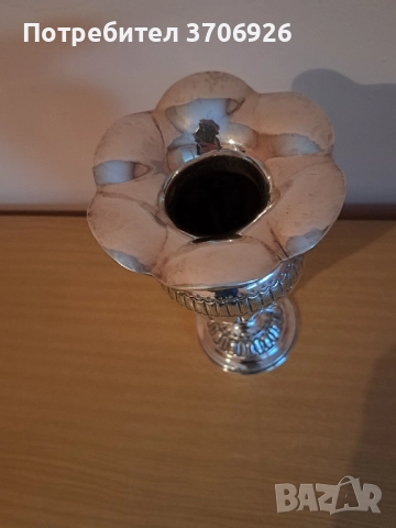 красива сребърна ваза, снимка 2 - Вази - 52061148