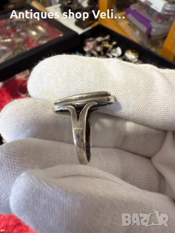 Дамски сребърен пръстен с тюркоаз №7598 , снимка 3 - Пръстени - 52362621