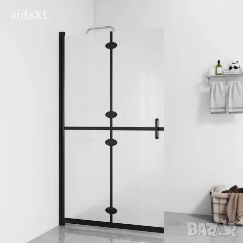 vidaXL Сгъваема стена за душ с матирано ESG стъкло, 80x190 см, снимка 2 - Душове - 56146244