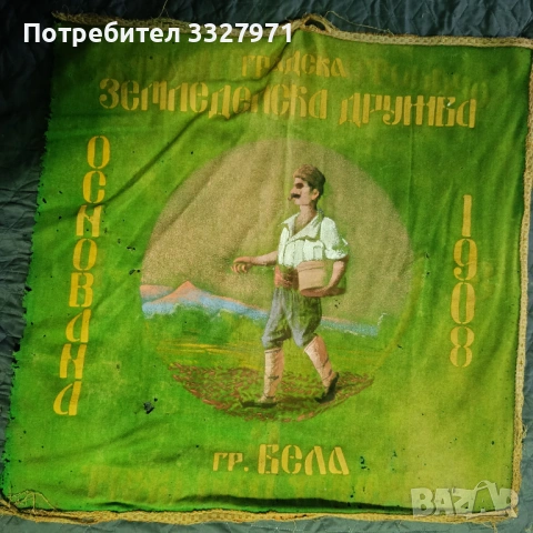 Знаме на БЗНС от 1908 година, снимка 4 - Антикварни и старинни предмети - 53144149