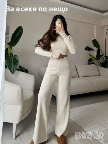 Дамски Комплект Фино Плетиво - 3 Цвята Код EN11, снимка 3 - Комплекти - 52506752