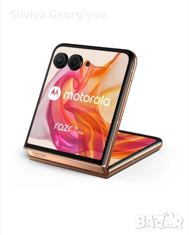 Motorola Razr 50 ultra, Dual SIM, 12GB RAM, 512GB, 5G, Peach Fuzz, снимка 3 - Motorola - 53353032
