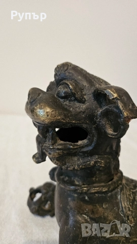 Китайско бронзово куче, снимка 4 - Антикварни и старинни предмети - 51957903