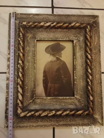 Три винтидж снимки в рамки, Бъфало Бил и Д. Франк Пауъл. , снимка 7 - Антикварни и старинни предмети - 48992254