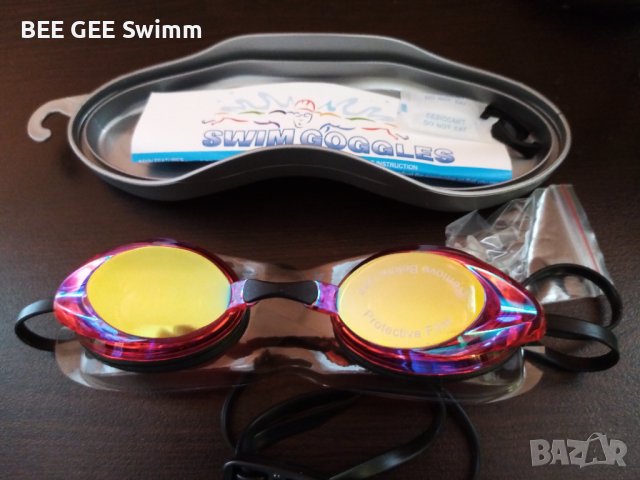 Огледални плувни очила, шапка, щипка и тапи за уши , снимка 2 - Водни спортове - 42031216