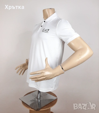Emporio Armani EA7 Ventus7 - Оригинална мъжка тениска с яка р-р S, снимка 6 - Тениски - 53928477