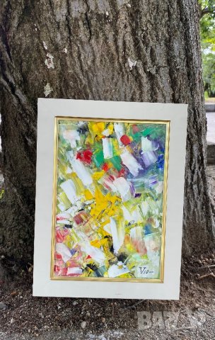 Авторска картина маслени бои с рамка, снимка 6 - Картини - 41529543