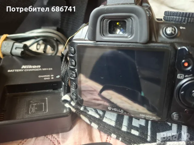 Фотоапарат Nikon D3100+обектив 55-200мм, снимка 4 - Фотоапарати - 55984221