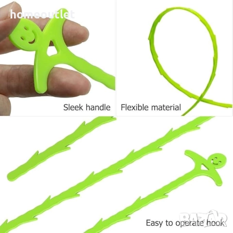 ПРОМОЦИЯ Приспособление за почистване на сифон (X0015KH2YT), к-кт от 8 бр. в различни цветове, снимка 5 - Почистване на домове - 51997357