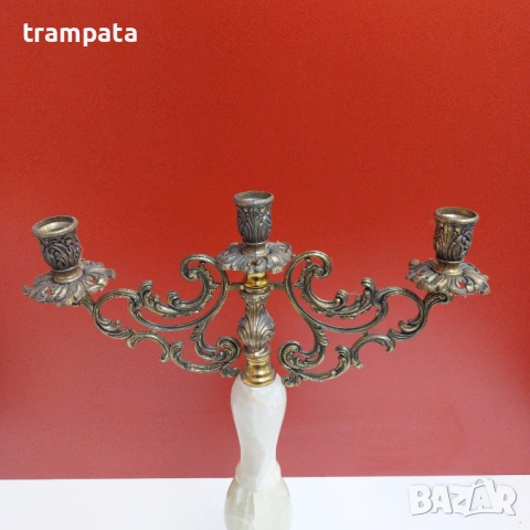 НАЙ ДОБРАТА ОФЕРТА Бароков свещник , снимка 4 - Антикварни и старинни предмети - 53181739