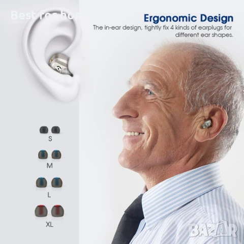 Акумулаторни слухови апарати Britzgo с усилвател и намаляване на шума, снимка 7 - Други - 51147733