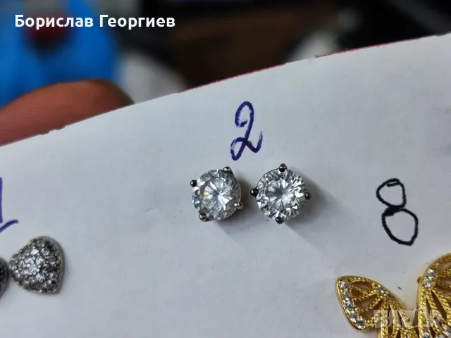 Сребърни обеци 925 8 чифта, снимка 3 - Обеци - 32205314