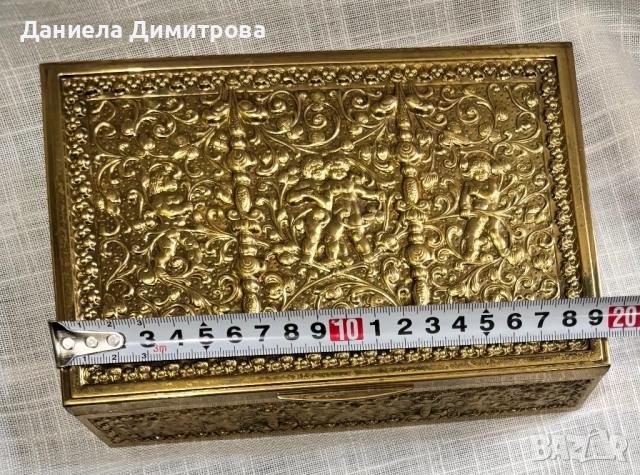 Сет от кутия за пури, запалка и съд за тютюн от месинг/бронз, снимка 7 - Антикварни и старинни предмети - 52466922