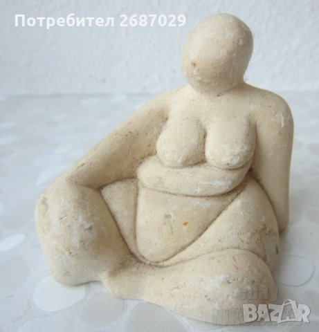 Богиня-майка, статуетка от камък гола жена арт фигура малка пластика, снимка 7 - Статуетки - 29125492