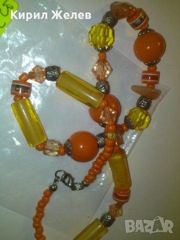 ВЕНЕЦИАНСКО МУРАНО СТЪКЛО МАЙСТОРСКА РАБОТА КОЛИЕ 8464, снимка 3 - Колиета, медальони, синджири - 29721396