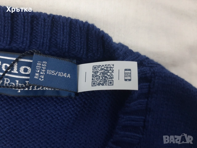 Polo Ralph Lauren Bear - Оригинален мъжки пуловер размер XL, снимка 10 - Пуловери - 53086270