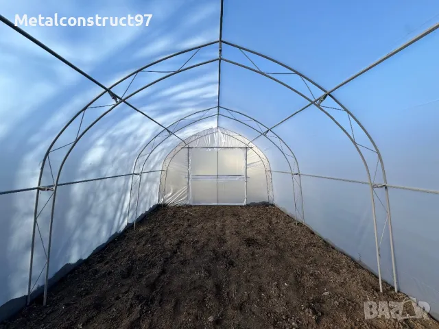 Хоби Оранжерии 4 м ширина тип тунелни, снимка 11 - Оранжерии - 49639464