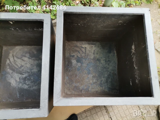 Дизайнерски саксии BLOCK сиви, снимка 4 - Саксии и кашпи - 50832074