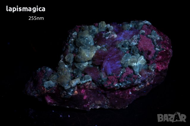 Друза от флуоресцентен церусит и барит 92g, снимка 4 - Други ценни предмети - 38376797