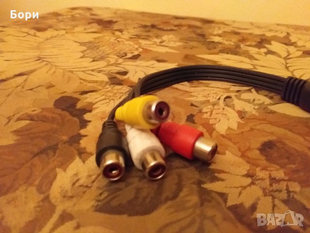 Немски кабел петица към 4 х чинч женско, снимка 3 - Други - 30813508