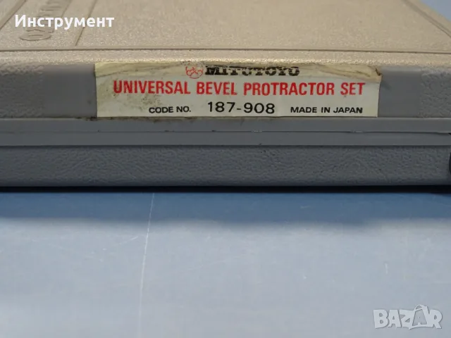 Машинен оптичен ъгломер Mitutoyo 187-908 bevel protractor set, снимка 9 - Други инструменти - 55748143