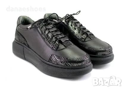 Обувки от естествена кожа в черно с анатомична подметка , снимка 3 - Дамски ежедневни обувки - 49075488