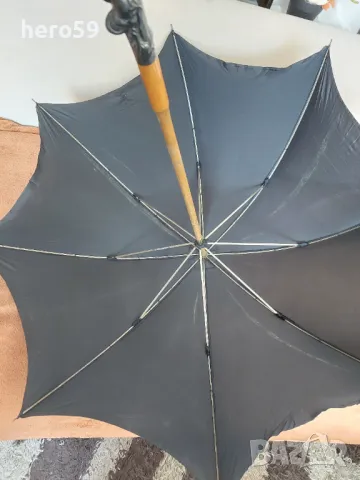 Стар антикварен чадър със сребърна ръкохватка-сребро 900, снимка 18 - Антикварни и старинни предмети - 49044110