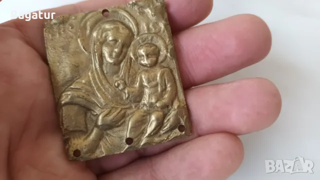 Стара икона,походна,Богородица