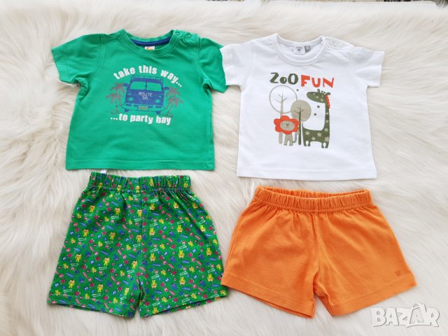 Тениски и панталони 3-6 месеца, снимка 1 - Комплекти за бебе - 29229312