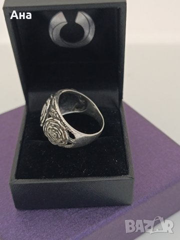 Красив сребърен пръстен роза #ДТ, снимка 4 - Пръстени - 44327047