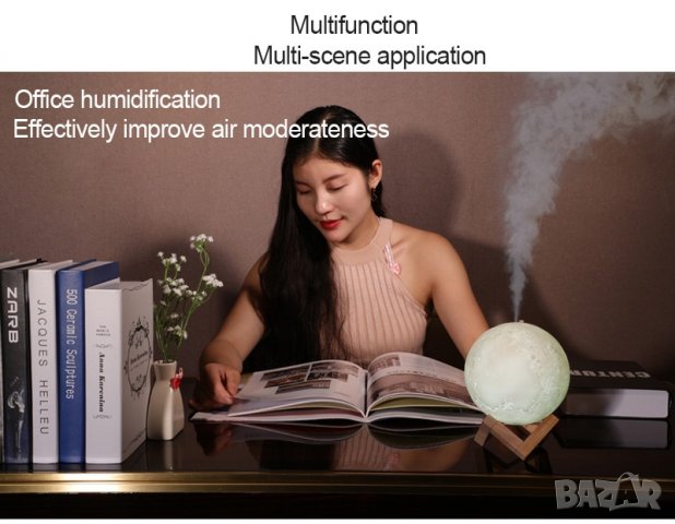 3D нощна лампа Луна + Арома дифузер 880ml + Овлажнител на въздуха 3 в 1, снимка 3 - Други стоки за дома - 31793953