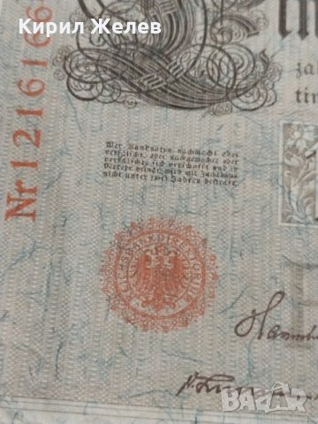 Райх банкнота - Германия - 1000 марки / 1910 година - 17995, снимка 5 - Нумизматика и бонистика - 31029694