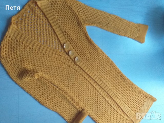 Нова пролетна жилетка на дупки дълга,коприна и памук , снимка 2 - Жилетки - 25427036