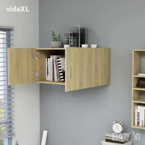 vidaXL Шкаф за стена, дъб сонома, 80x39x40 см, инженерно дърво, снимка 3 - Шкафове - 56147819
