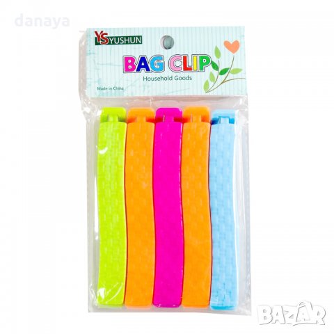 2676 Комплект щипки за торбички, 5 броя, снимка 3 - Аксесоари за кухня - 35564087