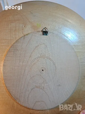 декоративна немска изрисувана дървена чиния за стена   4/4, снимка 5 - Декорация за дома - 49042388